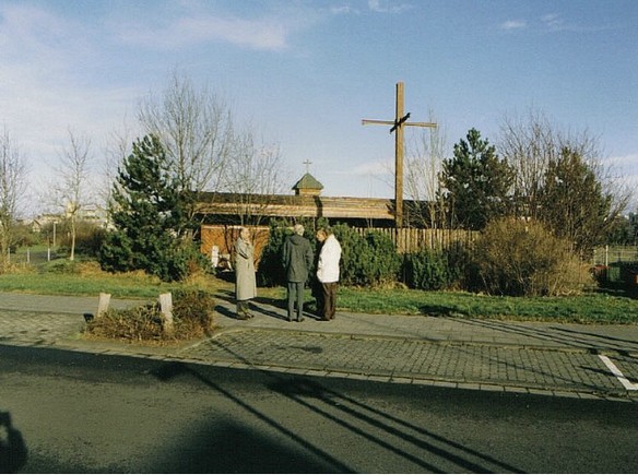 Umbauarbeiten der Holzkirche